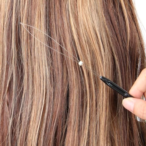 Hair Extension Loop Needle Threader, 10 Pcs, Black