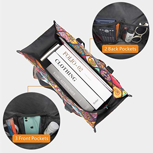 TOPDesign Utility Water Resistant Tote Bag with 13 Pockets, Zipper Closure - color: Yoga, size: Large