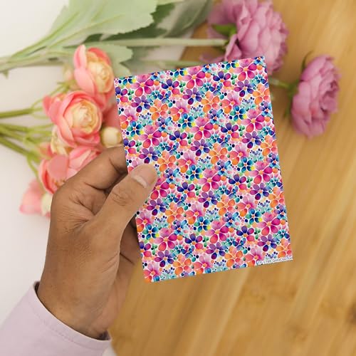 Colorful Flower Clay Transfer Paper – 6 Pcs Water-Soluble Polymer Clay Transfer Sheets, Watercolor Floral Designs for Jewelry Making & DIY Crafts