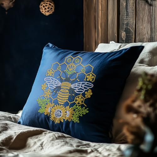 1 Pc Bee Pattern Rhinestone Iron on Hotfix Transfer Decal, Bling DIY Patch Clothing Repair Applique T-Shirt Vest Shoes Hat Jacket Decor Clothing DIY Accessories - style: Bee