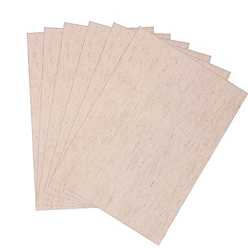 Caydo 6 Pieces Aida Cloth 14 Count Linen Cross Stitch Fabric - color: Linen