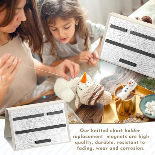 Flutesan 1 Pcs Knitting Pattern Holder, Fold up Cross Stitch Knitting Chart Keeper with Replacement Magnets, Magnetic Cross Stitch Accessories (Folded Size 6.1 x 9 Inch,Beige) - color: Beige, size: Folded Size 6.1 x 9 Inch