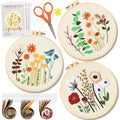 RAINFLOW 3 Pack Embroidery Kit for Beginners - Stamped Cross Stitch Kits