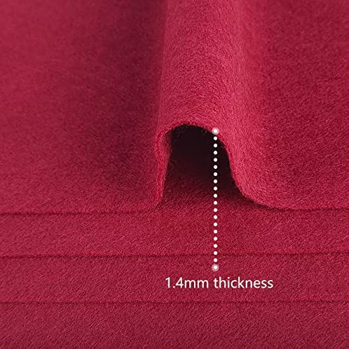 Jtnohx Color Felt Fabric Soft Felt Sheets for Crafts Brown Red 20Pcs 8"x12" - color: Brown Red