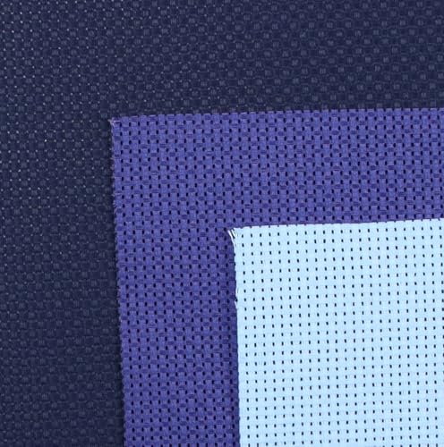 KCS 3 pc of 15" x 18"(38cmx45cm) 11 Count Cross Stitch Cotton Aida Cloth Needlework Rolled Fabric Box,11CT,Light Blue+Royal Blue+Navy Blue - color: Light Blue+royal Blue+navy Blue, size: 11CT