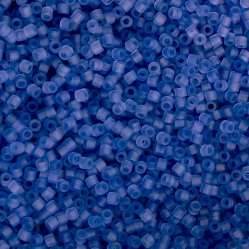 John Bead 25g Cylin Beads Purple Matte 11/0 Glass Cylindrical Seed Beads for Jewelry Bracelets Necklaces Earrings Making Embroidery - color: Transparent Purple Matte