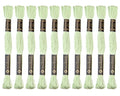 12 Skeins Embroidery Cotton Floss of 8.75yds for Hand DIY, Light Green - color: Light Green