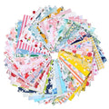 Cotton Squares Fabric Scraps for Sewing 50Pcs 4X4 Fabrics Bundle