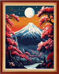 Funxvoot Stamped Cross Stitch Kits Beginners Full Range of Embroidery Kits for Adults 11CT Embroidery Patterns Needlepoint Kits Printed Cross Stitch Kits-Moon Night Scene 16x20 inch - color: Craftsstyle09