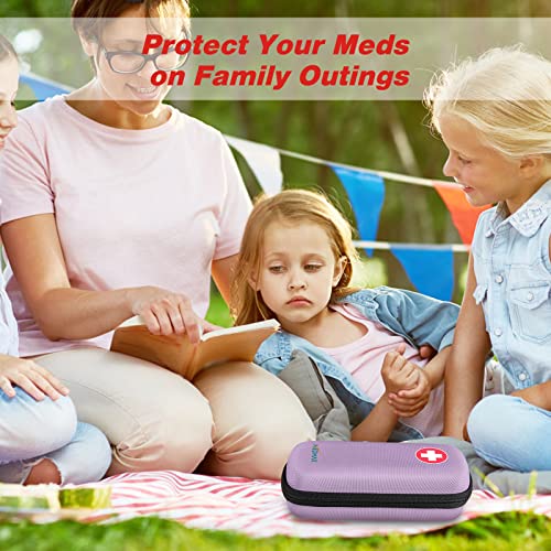 MEDMAX Epipen Medical Carrying Case Hard Shell EVA Travel Organizer Bag - color: Lavender Purple