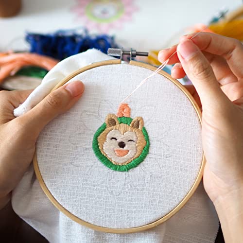 MECCANIXITY Embroidery Hoop 13 Inch Round Bamboo Circle Cross-Stitch Ring for Art Craft Sewing Ornament - size: 13"