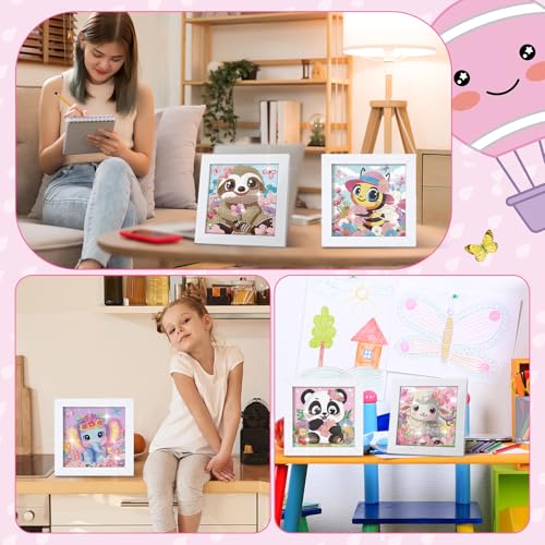 Trandraft 13 Pcs Animal Pink Small Diamond Art Kits for Adults Craft DIY - style: Animal