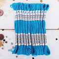 12 Skeins ThreadArt Cotton Embroidery Floss, Aqua - color: Aqua