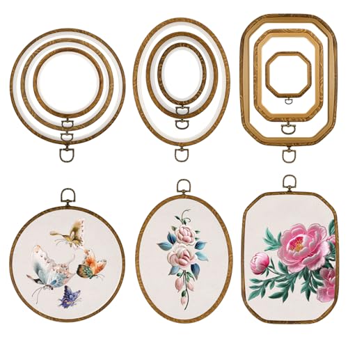 simarro 9 Pcs Large Embroidery Hoop Embroidery Frame Set