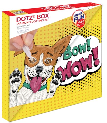DIAMOND DOTZ Bow Wow Word Art Diamond Painting Kit for Adults with Gems - color: Bow! Wow!