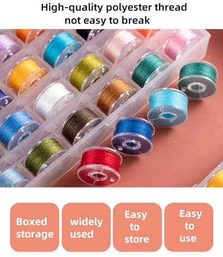 36pcs Polyester Plastic Sewing Thread bobbins Set
