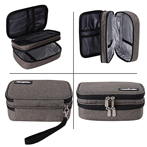 apollo walker Insulin Cooler Travel Case with Ice Packs and Insulation - color: Gray, size: Medium