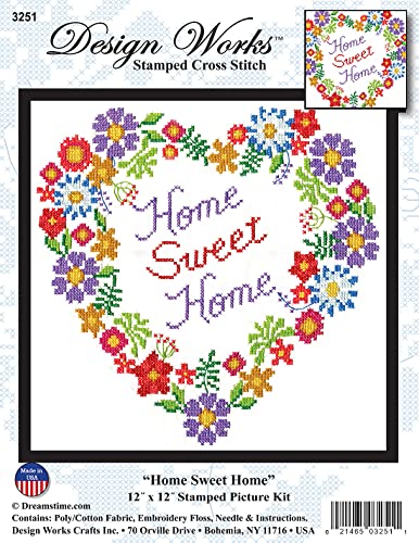 Design Works Crafts Sweet Home Stamped Cross Stitch Kit