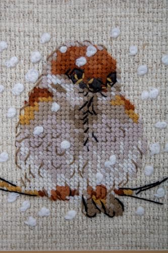RIOLIS 1680 Sparrow Counted Cross Stitch Kit 3.94 x 3.94 in - style: Sparrow 1680