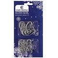 Swirl Hooks - Silver Decorative Ornament Hangers, Metal Wire Hanging Hooks, 40 ct