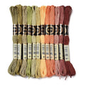 Friendship Bracelet String 12 Skeins, Embroidery Floss Cross Stitch Embroidery Thread Floss Bracelet Making Yarn, Craft Floss, Autumn Color Series - color: Autumn Color Series