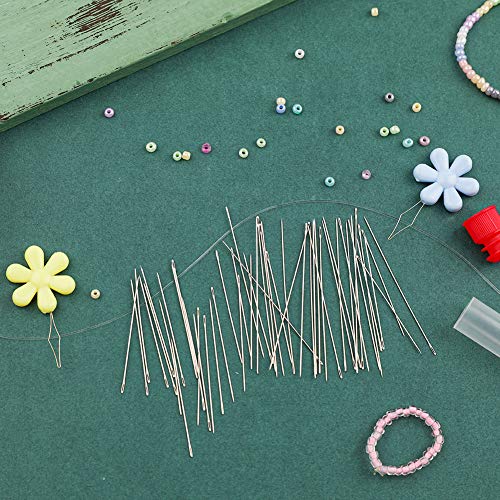 Lunarm Beading Needles, 50pcs Beading Needles for Jewelry Making
