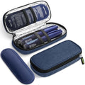 AUVON Lightweight Insulin Cooler Travel Case, 3-Layer Thickened Insulation - color: Navy Blue
