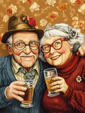Moohue 14ct Counted Stamped Cross Stitch Kits for Adults Couple Printed Cross Stitch Patterns Art Crafts Cross Stitch Supplies (Couple) - color: Couple