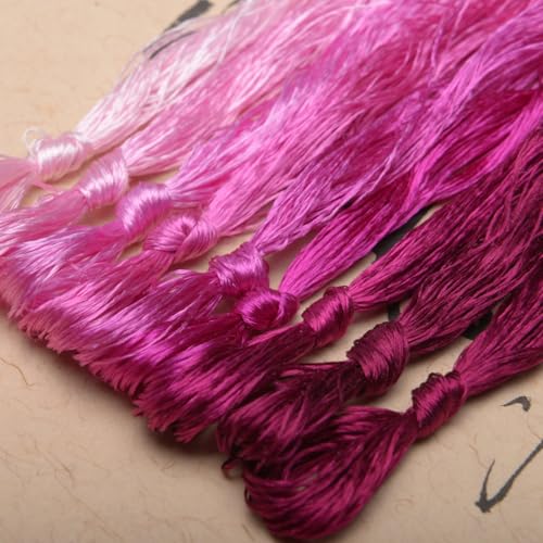 100% Mulberry Silk Embroidery Thread 9 Colors 22m Each (38) - color: 38