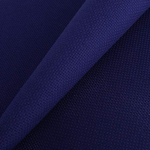 Aida Cloth 14 Count Cross Stitch Fabric,12×18inch,5Pcs (Navy) - color: Navy