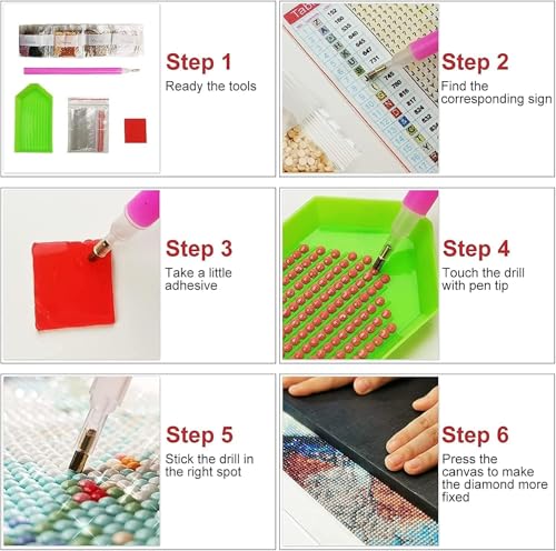 EIBEILI Diamond Art Kits for Adults-6P Wine Cocktail Diamond Painting Kits - color: DP04471