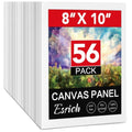 ESRICH 56 Pack 8x10 Primed Canvas Boards Bulk for Acrylic Painting - size: 8*10in 56pack