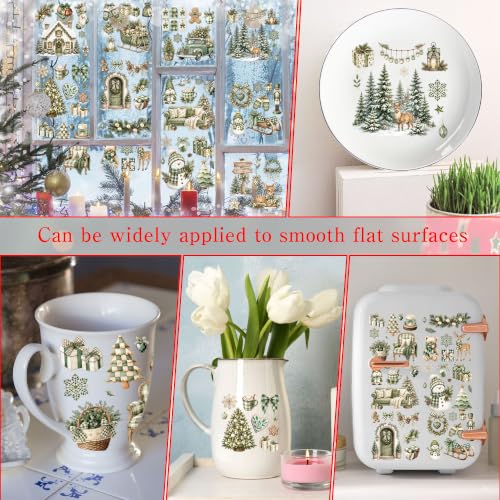 Christmas Rub on Transfers for Crafts, Farmhouse Transfer Furniture Decals - style: Country Rustic