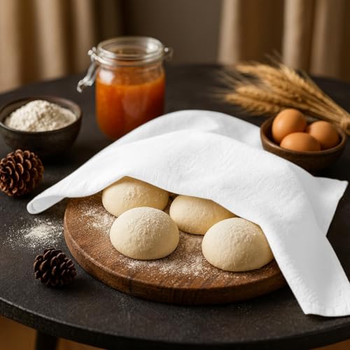 Flour Sack Towels 24 Pack Oversized, 28"x28", 100% Cotton, Prewashed Soft, Lightweight Dish Towel for Baking, Wrapping Bread, Drying, Embroidery Projects - White - color: White, size: 28" x 28" - 24 Pack