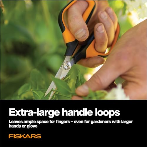 Fiskars 7" Loop Micro-Tip Pruning Shears, Garden Snips for Intricate Cuts, Flower (Pack of 6) - style: Micro-Tip Shears (Pack of 6)