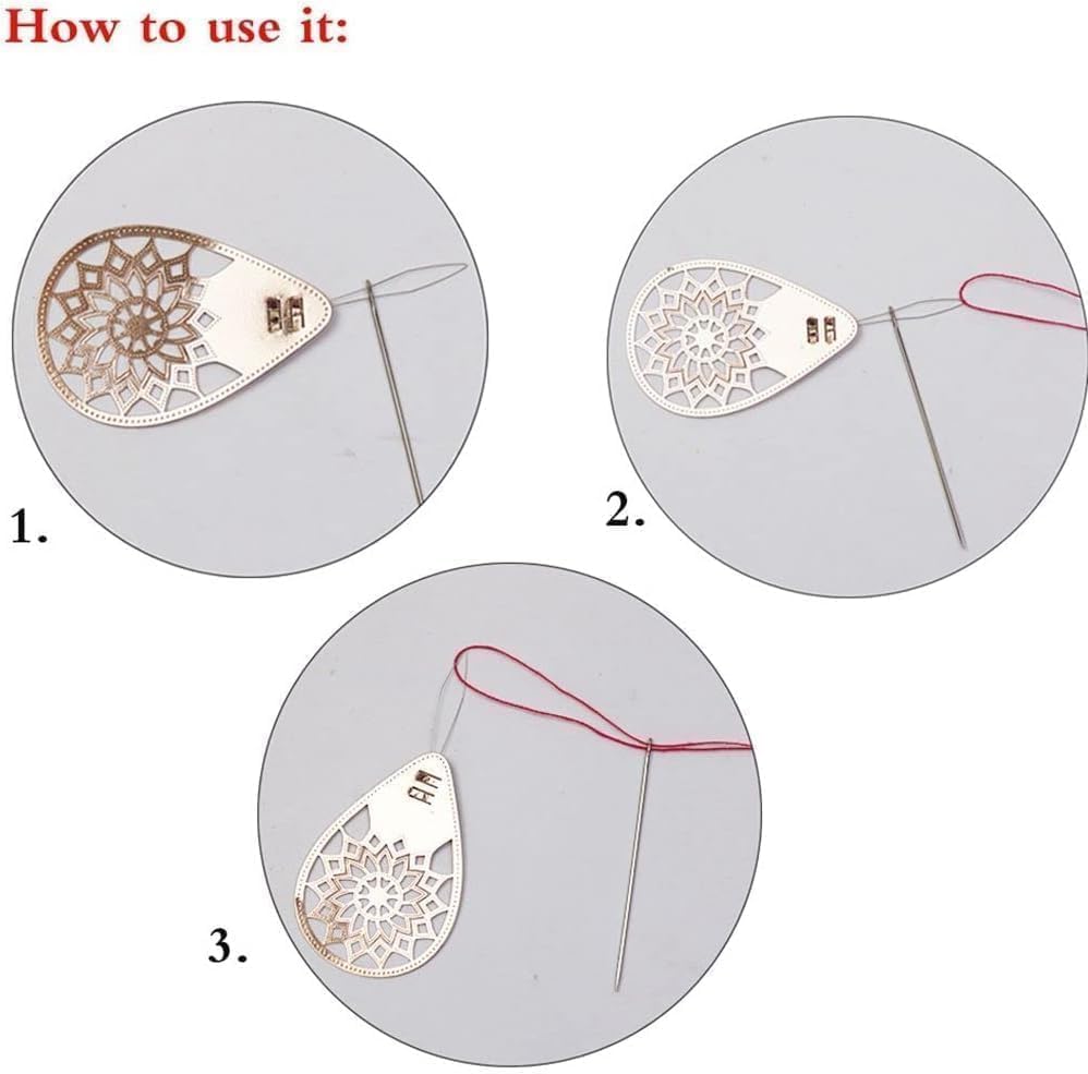 6 Pcs Rose Gold Needles Insertion Device Sewing Practical Useful Automatic DIY Needlework Supplies Threader Threading Machine Sewing Threader Tools