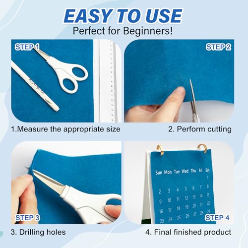 XSEINO 13 Rolls Blue Felt Fabric,8"x35"(20.5x90cm) 1.4mm Thick Soft Felt Fabric Sheet for Crafts,Blue Series Colors Soft Nonwoven Fabric,Fit for Decoration, Sewing, DIY Crafts - color: Blue