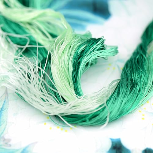 Natural 100% Silk Thread, Handmade Embroidery Thread Silk Floss 9 Colors 110m Each (16) - color: 16