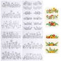 4 Sheets Water Soluble Embroider Pattern Stabilizer Stick and Stitch Embroidery Patterns Flower Stick and Stitch Embroidery Paper Wash Away with Pre-Printed Flower Leave Butterfly for Hand Sewing Love