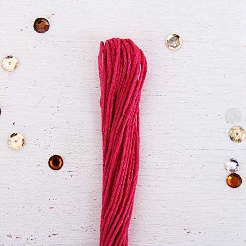 12 Skeins ThreadArt Cotton Embroidery Floss, Magenta - color: Magenta