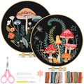TINDTOP Embroidery Kit for Adult Beginners, Embroidery DIY Starter Kit - color: Mushroom B