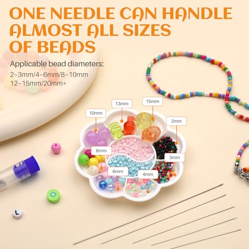 UOOU 105 Pcs Beading Needles, Beading Needles for Seed Beads Needles - style: Upgraded