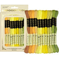 Premium Rainbow Color Embroidery Floss - Cross Stitch Threads - Friendship Bracelets Floss - Crafts Floss - 12 Skeins Per Pack Embroidery Floss,Sunny Vitality Color - color: Sunny Vitality color