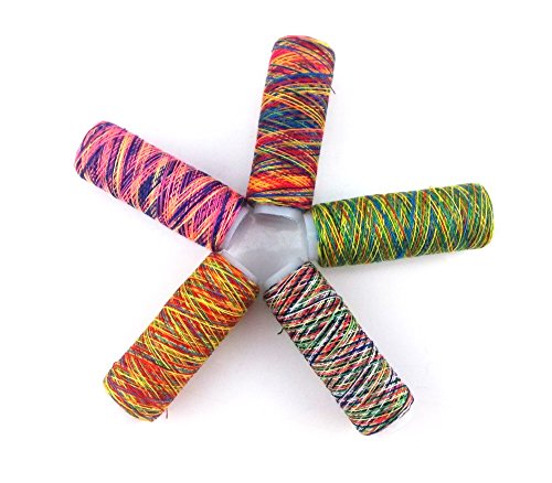 yueton 20 Spools 120 Yard Per Unit Gradient Color Rainbow Polyester Sewing Thread