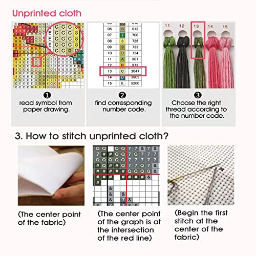 Svarog Stamped Cross Stitch Kits Beginners Full Range of Embroidery Patterns Starter Kits for Adult or Kids DIY Cross Stitches Needlepoint Kits 14CT-Stellaluna and The cat 12.2x13.78 inch - color: Stellaluna and the cat 12.2x13.78 inch