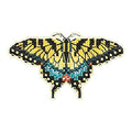 Yellow Swallowtail Butterfly Beaded Counted Cross Stitch Kit Mill Hill 2015 Spring Bouquet MH185104