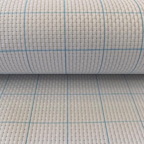 6 Count Grid Aida White Cross Stitch Fabric with Washable line (27" W x 39" L) - size: 27"W x 39"L