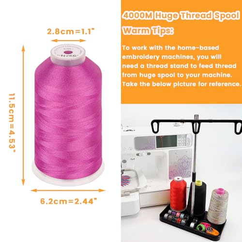 New brothread Huge Spool Embroidery Thread -Floral Pink Fits Janome Color - color: Floral Pink-N266