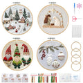 KerrDtbb Christmas Embroidery Kit, DIY Hand Embroidery Kit (A) - style: A