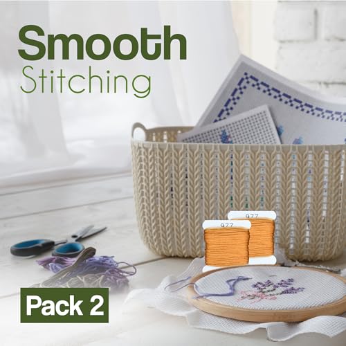 Embroidery Floss Kit and Refills - Cotton Threads - DMC Color Coding for Cross Stitch, String Crafts, Friendship Bracelets - color: 977 Marigold